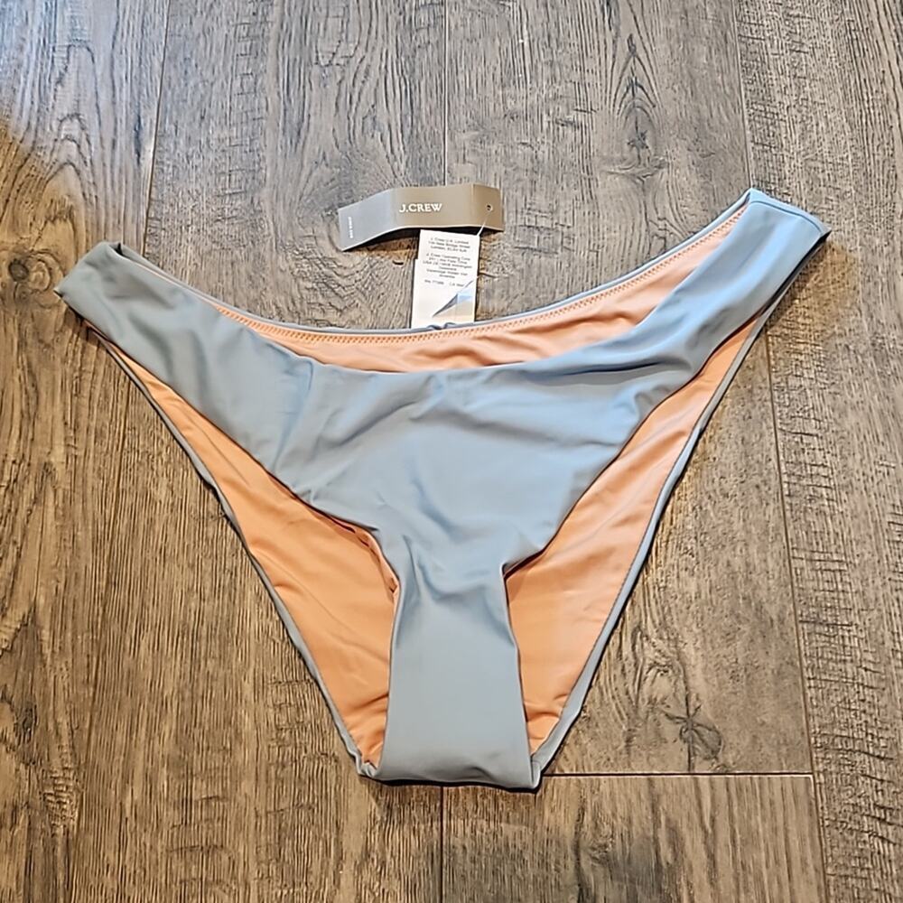 J.Crew Curved Waste Cheeky Light Blue Medium Bikini Bottom BNWT